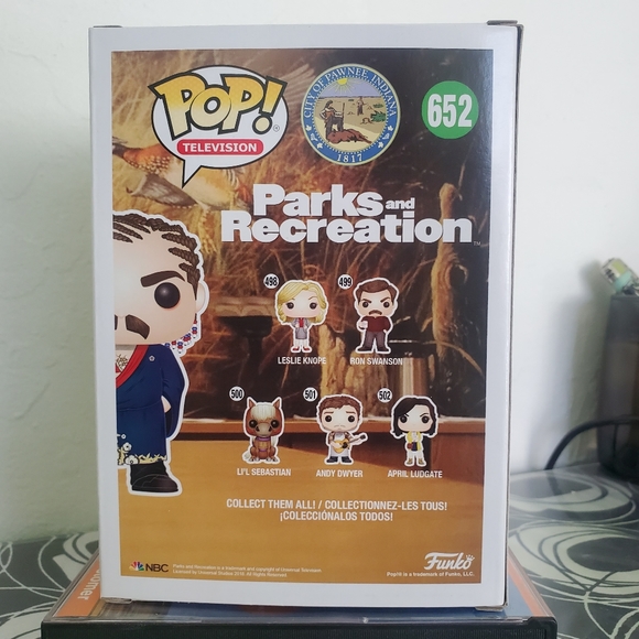 Ron Swanson Cornrows Parks and Recreation Funko Pop Television 652 - Picture 3 of 7